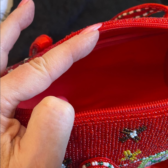 New Beautiful Beaded Red&Multicolor Purse! - Picture 5 of 5